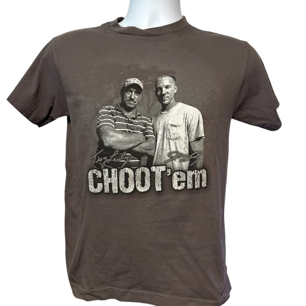 Swamp People Troy Landry Youth Choot Em Short Sleeve Tee Gray M
